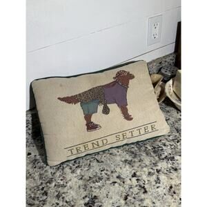 Vintage Hallmark Shoebox "TREND SETTER" Tapestry Pillow, 17x11